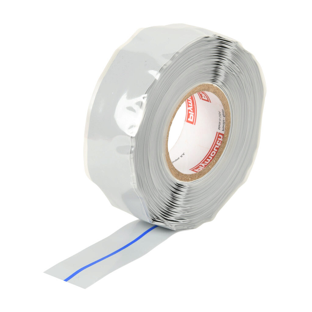 PR-3455-1 - Plymouth Rubber 20 Plysil silicone rubber electrical tape, 1in x 30ft, 69 kV, self-amalgamating, with liner, gray.