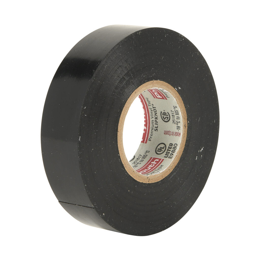 PR-4454-1 - Plymouth Rubber Slipknot Platinum 7.0 vinyl electrical tape, professional, 0.75in x 66ft, 600V, black.