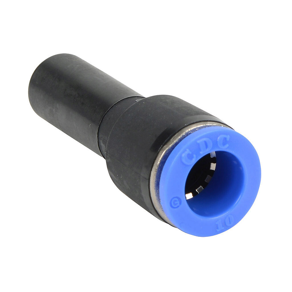 PR12M-10M - NITRA pneumatic push-to-connect fitting, plug-in reducer, thermoplastic (PBT) body, (1) 12mm plug-in to (1) 10mm push-to-connect. Package of 5.