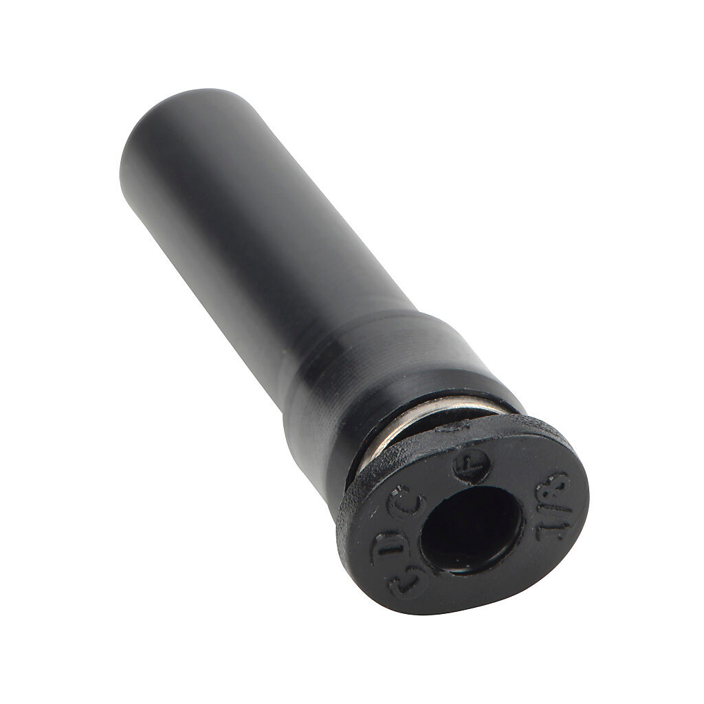 PR14-18 - NITRA pneumatic push-to-connect fitting, plug-in reducer, thermoplastic (PBT) body, (1) 1/4in plug-in to (1) 1/8in push-to-connect. Package of 5.