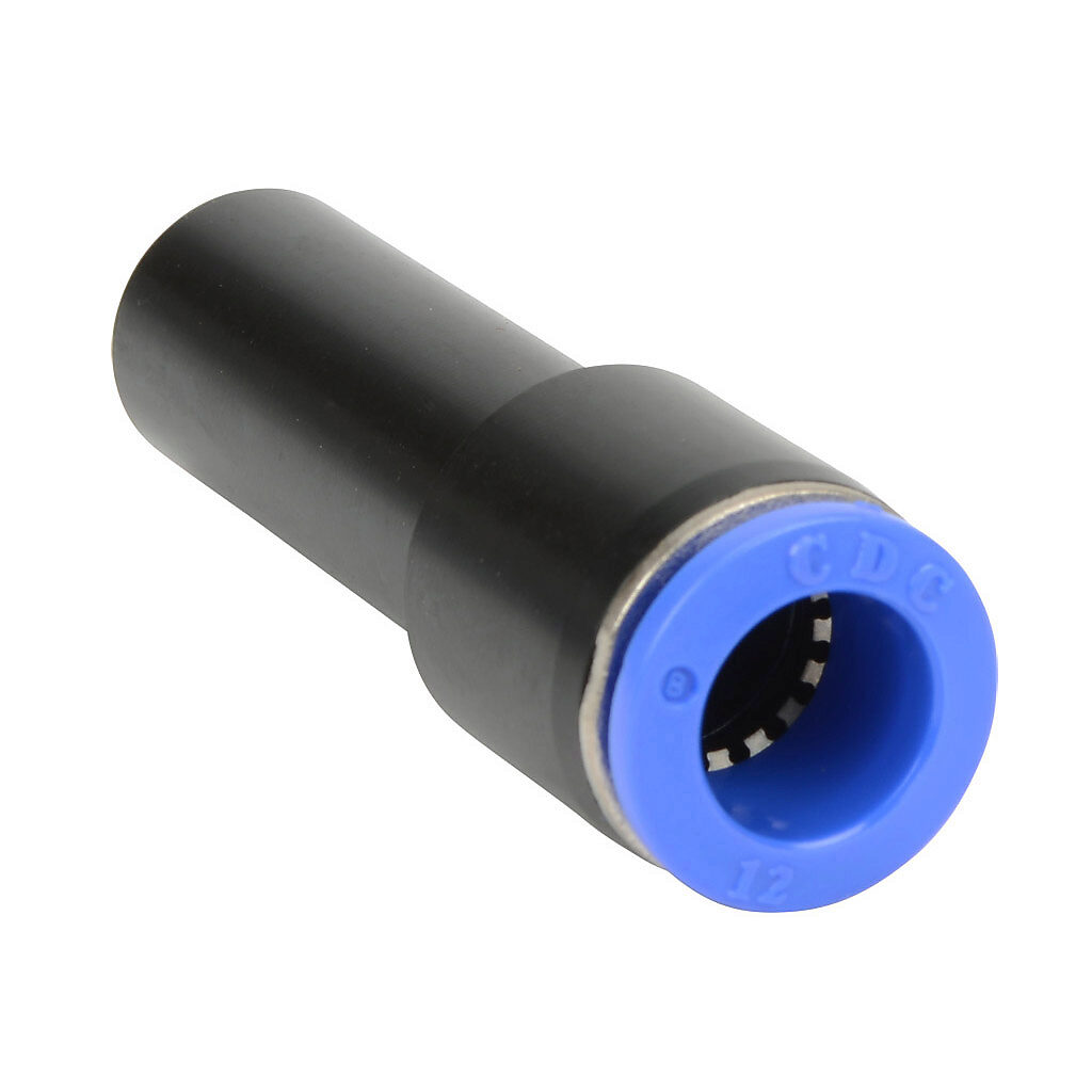 PR16M-12M - NITRA pneumatic push-to-connect fitting, plug-in reducer, thermoplastic (PBT) body, (1) 16mm plug-in to (1) 12mm push-to-connect. Package of 5.