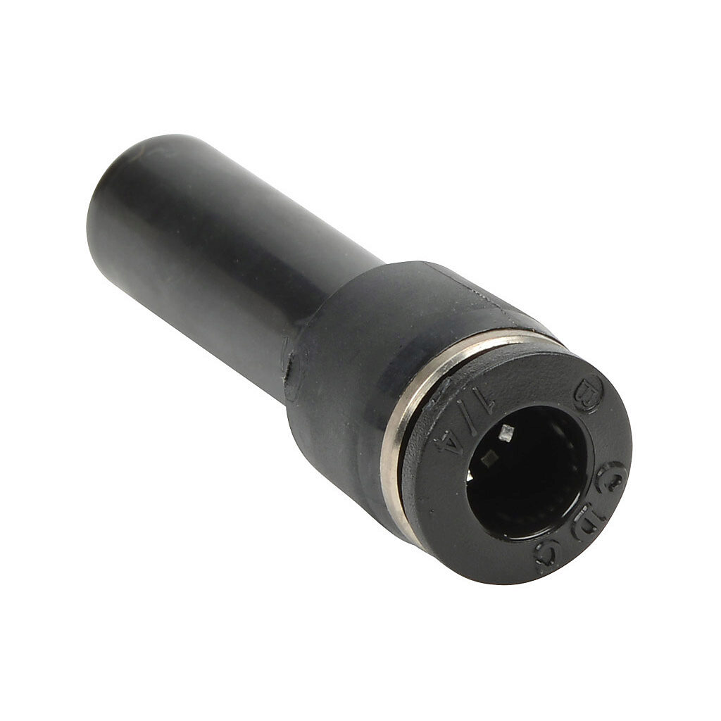 PR38-14 - NITRA pneumatic push-to-connect fitting, plug-in reducer, thermoplastic (PBT) body, (1) 3/8in plug-in to (1) 1/4in push-to-connect. Package of 5.