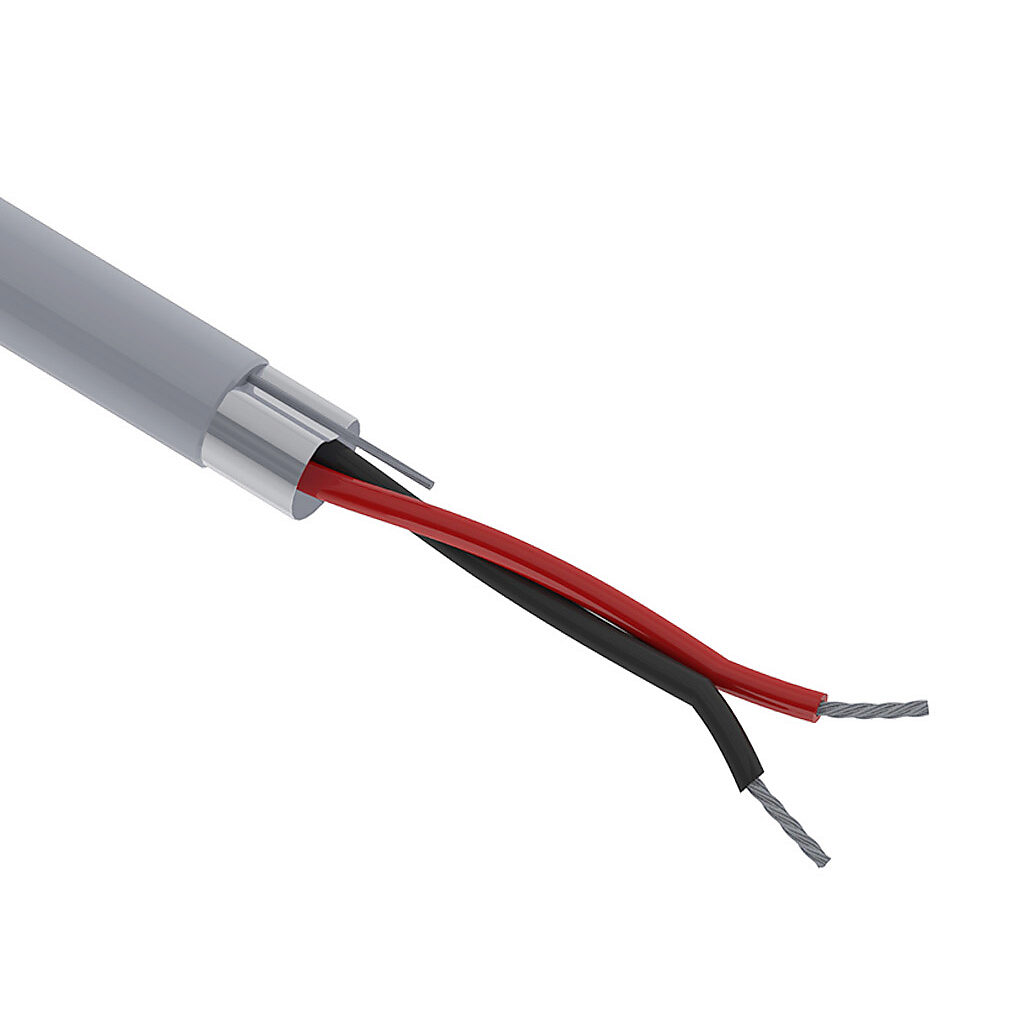 Q0165-1 - Quabbin control and signal cable, shielded, 2 conductors, 20 AWG, 10-stranded, tinned copper, PVC conductor insulation material, PVC jacket, gray, cut to length.
