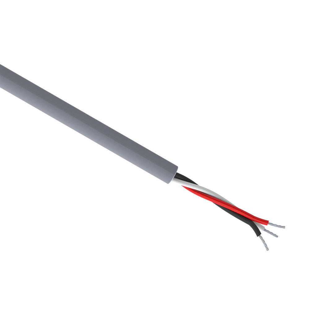 Q0200-1 - Quabbin control and signal cable, unshielded, 3 conductors, 18 AWG, 16-stranded, tinned copper, PVC conductor insulation material, PVC jacket, gray, cut to length.