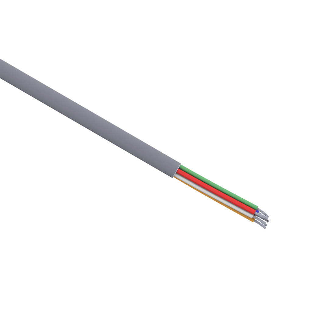 Q4110-1 - Quabbin control and signal cable, unshielded, 7 conductors, 18 AWG, 16-stranded, tinned copper, PVC conductor insulation material, PVC jacket, gray, cut to length.