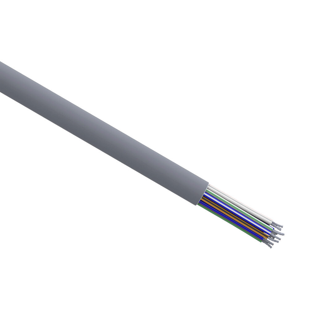 Q4130-1 - Quabbin control and signal cable, unshielded, 19 conductors, 18 AWG, 16-stranded, tinned copper, PVC conductor insulation material, PVC jacket, gray, cut to length.