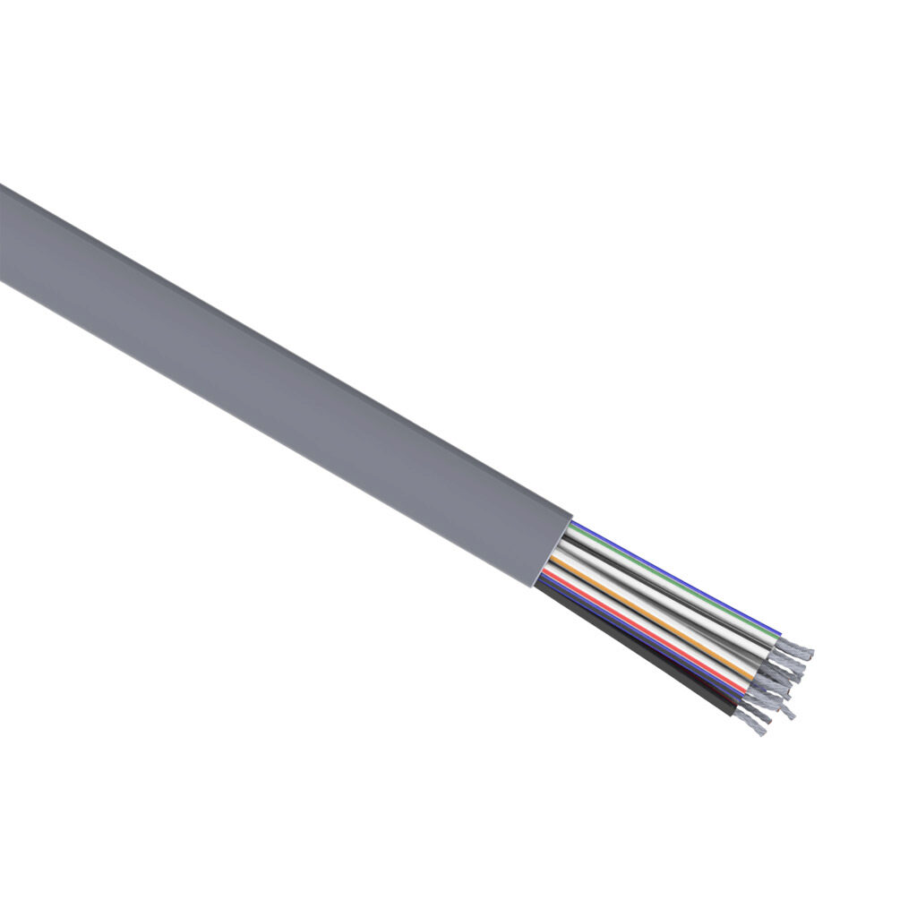 Q4135-1 - Quabbin control and signal cable, unshielded, 25 conductors, 18 AWG, 16-stranded, tinned copper, PVC conductor insulation material, PVC jacket, gray, cut to length.