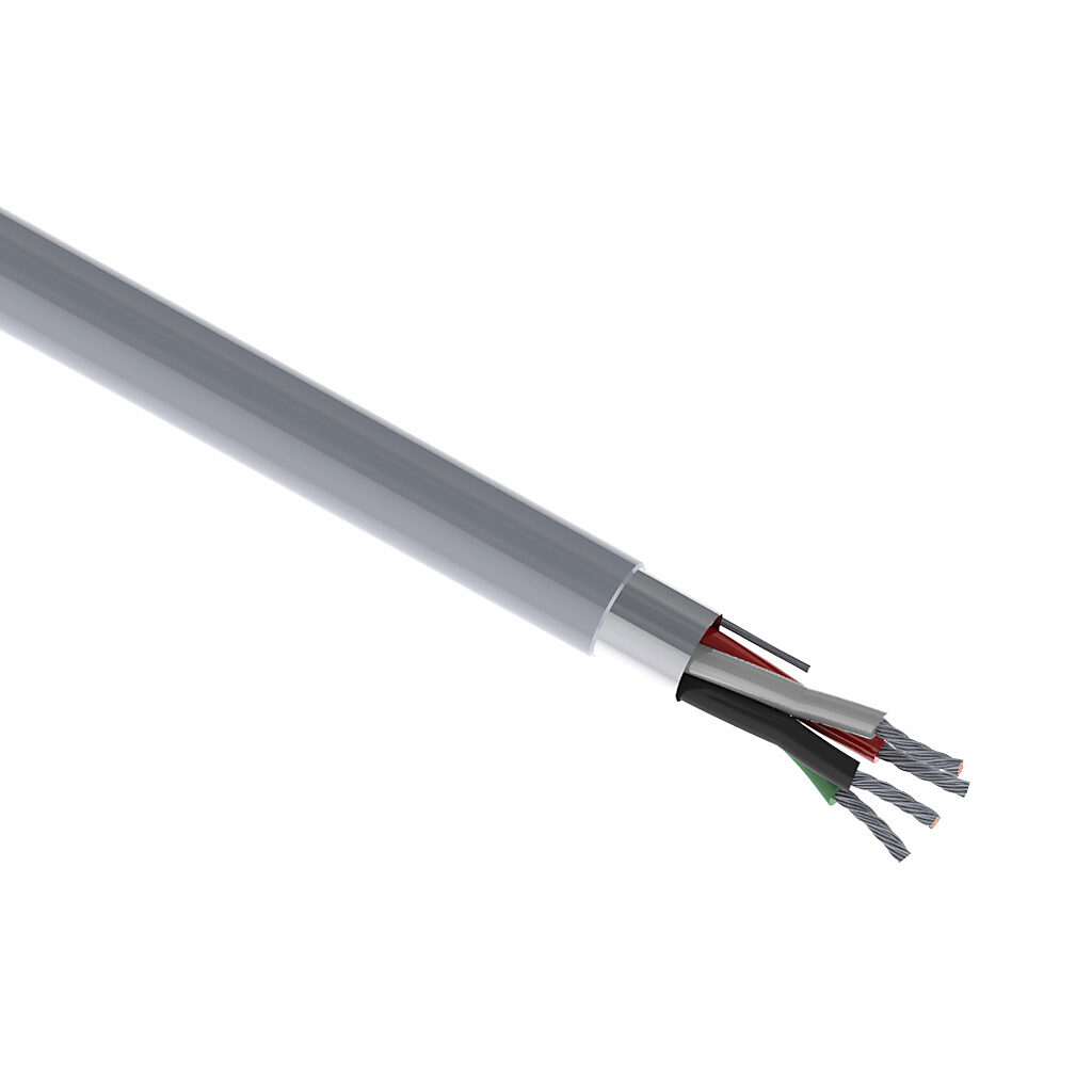 Q4175-1 - Quabbin control and signal cable, shielded, 4 conductors, 18 AWG, 16-stranded, tinned copper, PVC conductor insulation material, PVC jacket, gray, cut to length.