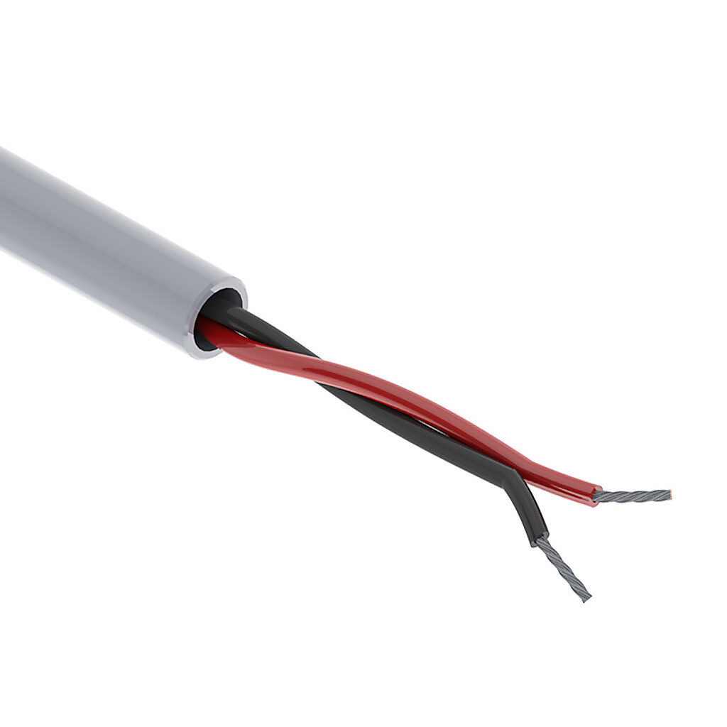 Q4560-1 - Quabbin control and signal cable, unshielded, 2 conductors, 18 AWG, 16-stranded, tinned copper, PVC conductor insulation material, PVC jacket, gray, cut to length.