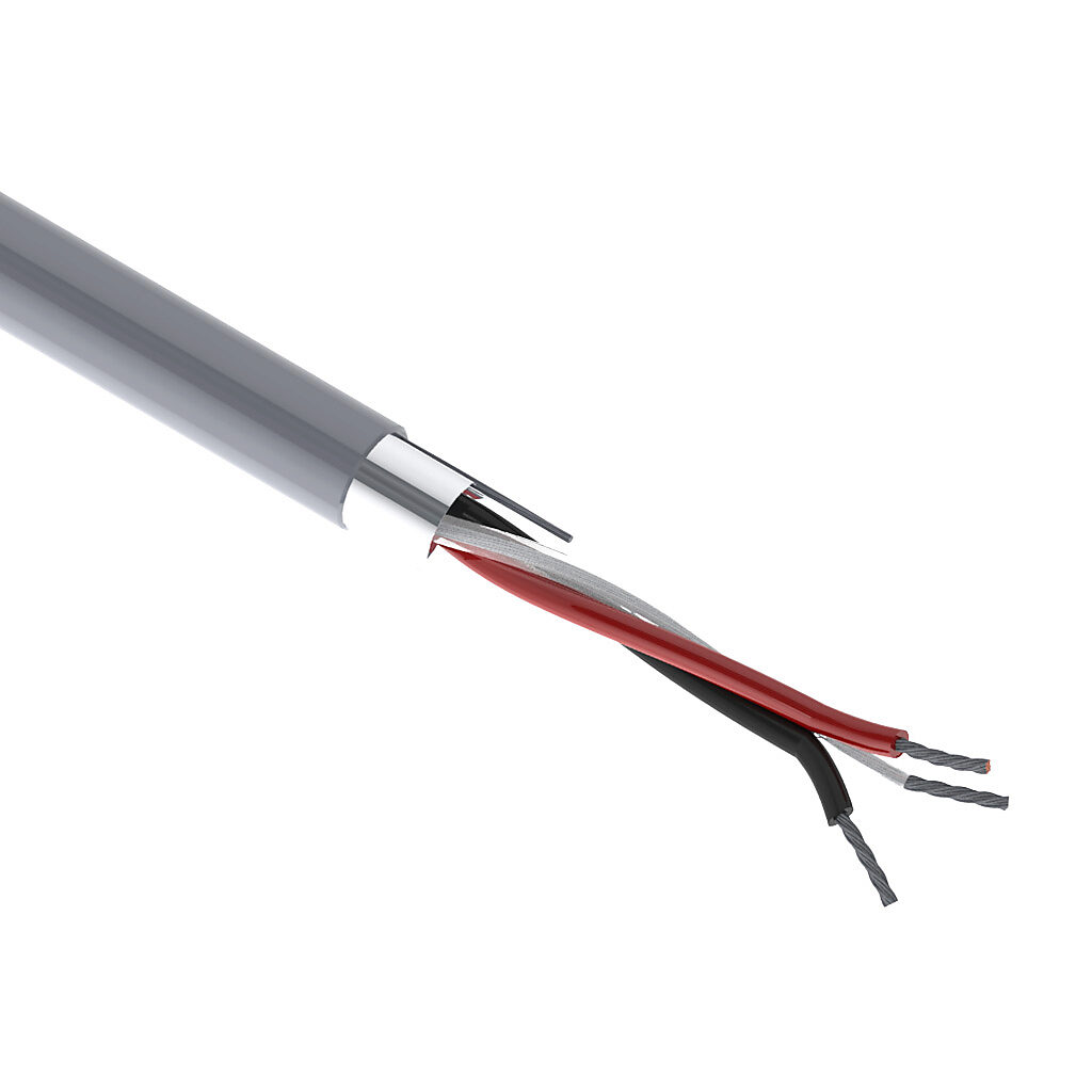 Q6145-1 - Quabbin control and signal cable, shielded, 3 conductors, 20 AWG, 7-stranded, tinned copper, PVC conductor insulation material, PVC jacket, gray, cut to length.