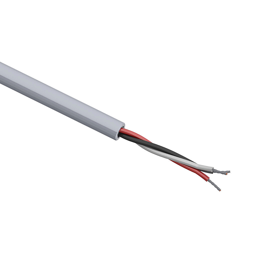 Q7120-1 - Quabbin control and signal cable, unshielded, 3 conductors, 22 AWG, 7-stranded, tinned copper, PVC conductor insulation material, PVC jacket, gray, cut to length.