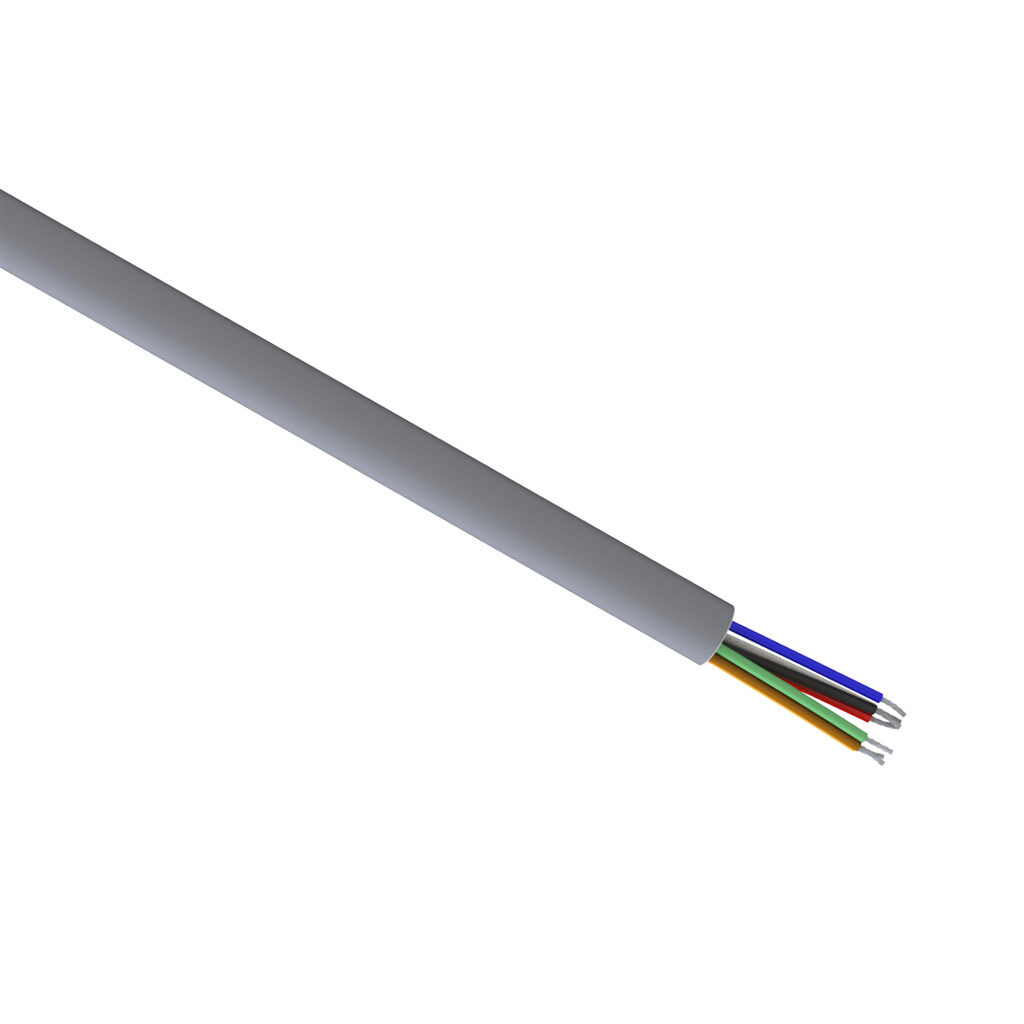 Q7140-1 - Quabbin control and signal cable, unshielded, 7 conductors, 22 AWG, 7-stranded, tinned copper, PVC conductor insulation material, PVC jacket, gray, cut to length.