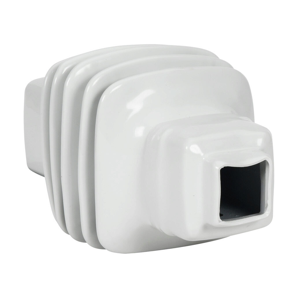 R147-015-000R - Hammond suspension arm fitting, intermediate swing joint, 170 degrees movement range, ductile iron, RAL 7040 window gray, powder coat finish. For use with 50mm Heavy Duty suspension arm profile.