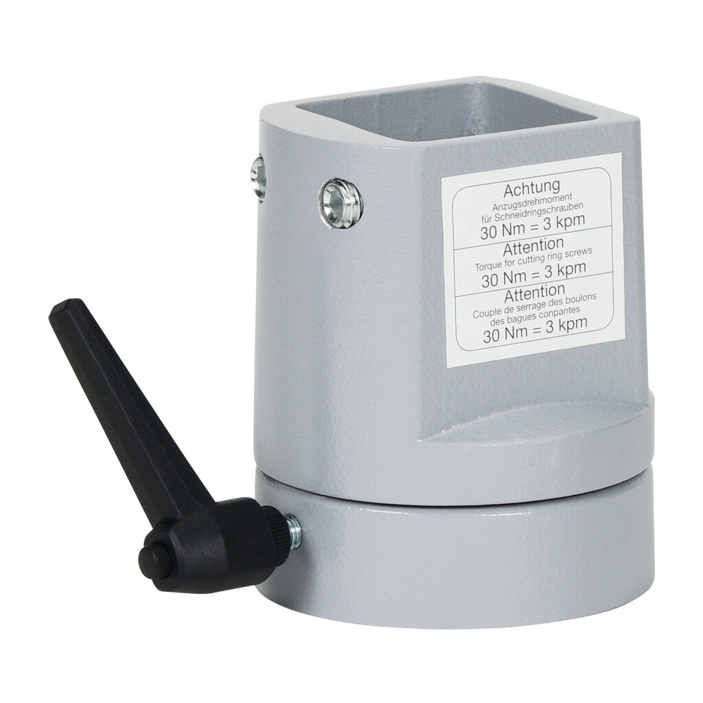 R147-025-000R - Hammond suspension arm fitting, swivel coupling, 300 degrees movement range, aluminum, RAL 7040 window gray, powder coat finish. For use with 50mm Heavy Duty suspension arm profile.