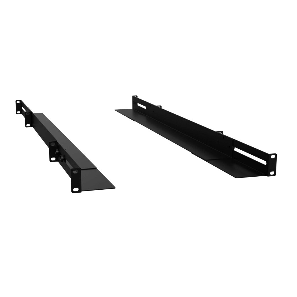 RAAB2436BK - Hammond rackmount adjustable angle bracket, 1U, 24 to 36in depth, carbon steel, black, powder coat finish. Package of 2.