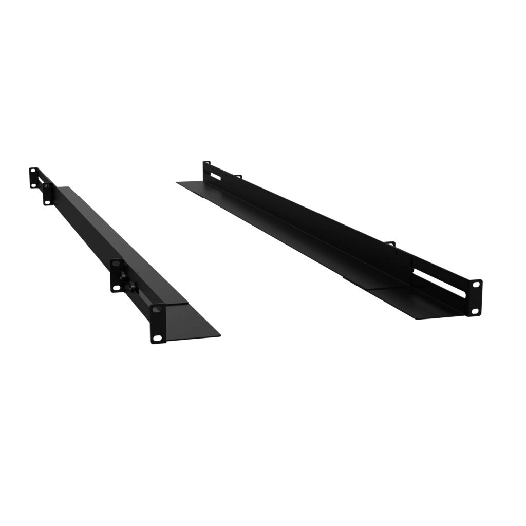 RAAB3648BK - Hammond rackmount adjustable angle bracket, 1U, 36 to 48in depth, carbon steel, black, powder coat finish. Package of 2.