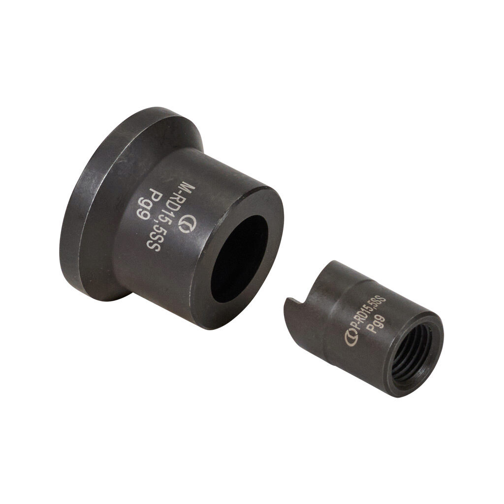 RD15.5SS - Cembre knockout punch and die, PG9. For use with 7/16in draw stud. Punch and die included.