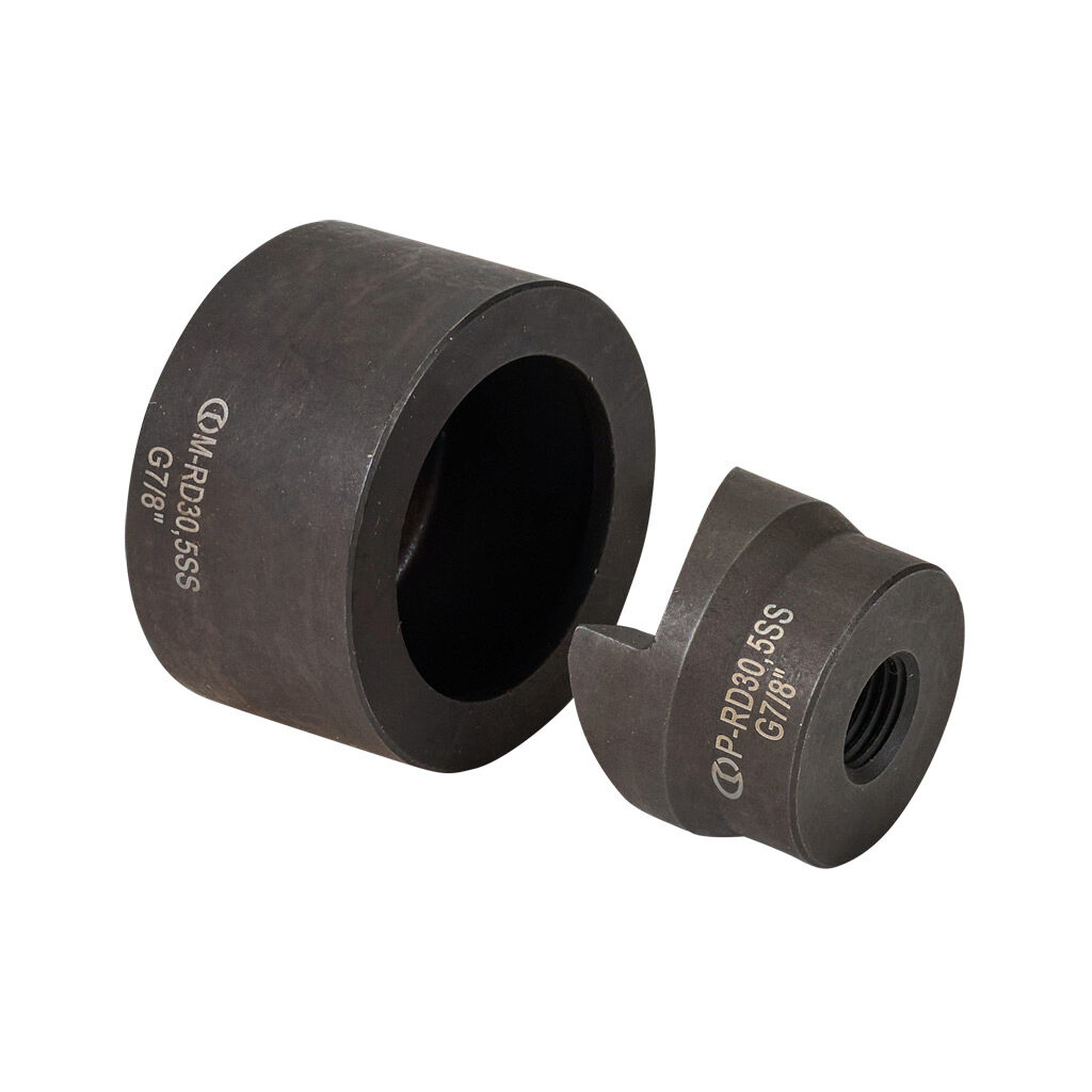 RD30.5SS - Cembre knockout punch and die, 30.5mm. For use with 7/16in draw stud. Punch and die included.
