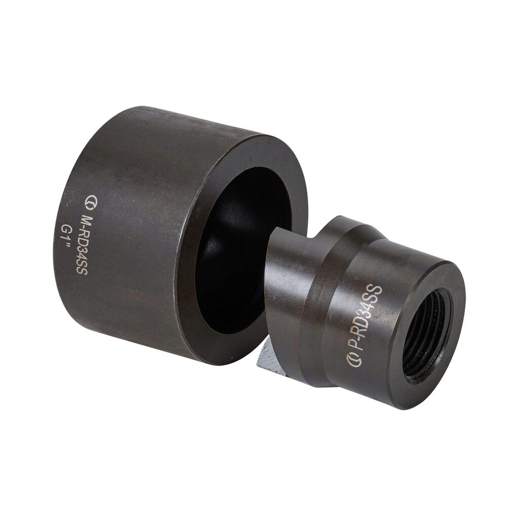 RD34SS - Cembre knockout punch and die, 1in conduit. For use with 3/4in draw stud. Punch and die included.