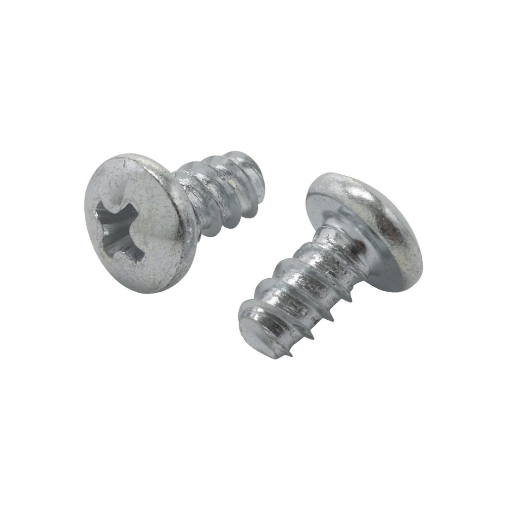 RE2PKTBS - AttaBox trilobular self-tapping screw, replacement, #10-14 x 0.375in, Phillips pan head, aluminum. Package of 2. For use with Heartland series enclosures.