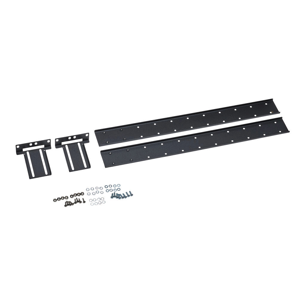 RM2U18BRKT - Hammond adjustable rear bracket, 2U, 19 to 28in depth, carbon steel, black, powder coat finish. Package of 2.