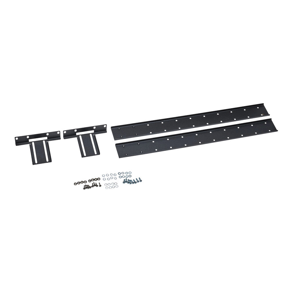 RM3U18BRKT - Hammond adjustable rear bracket, 3U or 4U, 20 to 28in depth, carbon steel, black, powder coat finish. Package of 2.