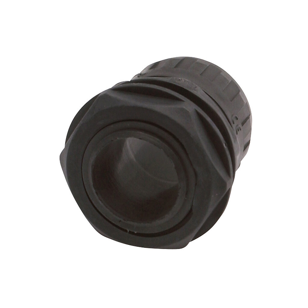 RPS-25K - Iboco RPS fitting, straight, compression, 1in tubing size, G1 BSPP male thread, insulated, black. Package of 10. For use with I-Flex electrical tubing. Seal gaskets included.