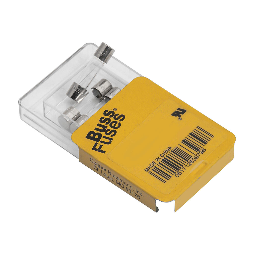 S506-25-R - Bussmann fuse, S506 series, small dimension, time-delay, 0.25A, 250 VAC, glass tube. Package of 5. Supplemental, electronic protection applications. Manufacturer part number: S506-250-R.