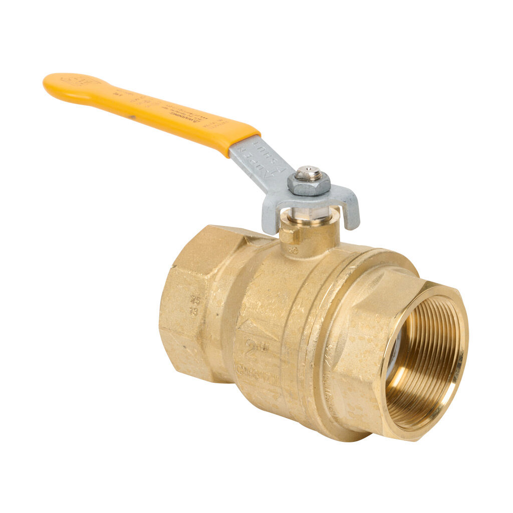 S92I41 - RuB S92 manual ball valve, 2-port (2-way), 2-position, rotary lever, 2in female NPT inlet(s), 2in female NPT outlet(s), Cv=206.8.