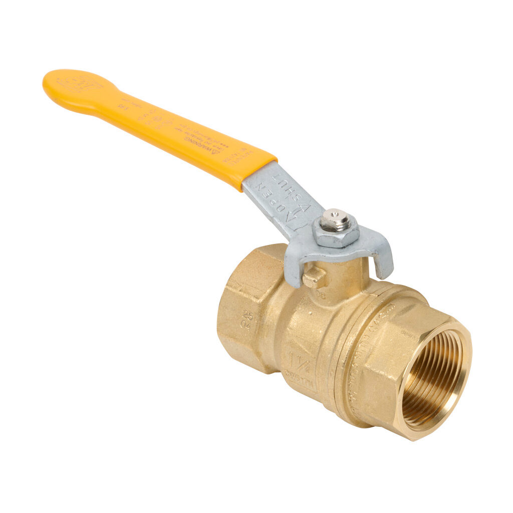 S95G41 - RuB S95 manual ball valve, 2-port (2-way), 2-position, rotary lever, 1-1/4in female NPT inlet(s), 1-1/4in female NPT outlet(s), Cv=92.4.
