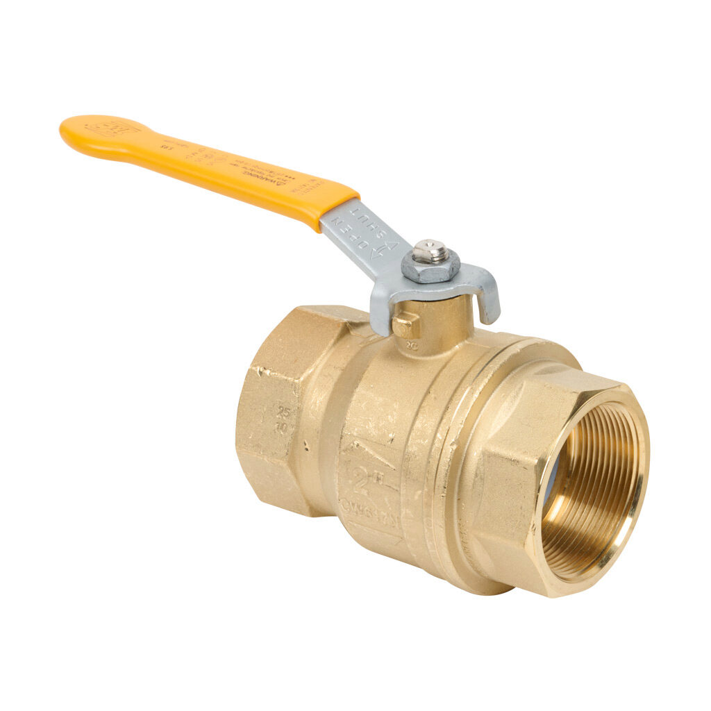 S95I41 - RuB S95 manual ball valve, 2-port (2-way), 2-position, rotary lever, 2in female NPT inlet(s), 2in female NPT outlet(s), Cv=206.8.