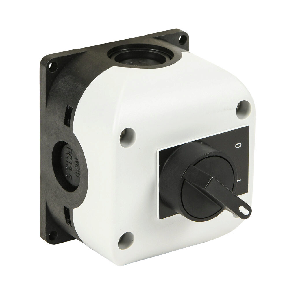 SB114-051-G - Comepi control station, polycarbonate, (1) selector switch, knob, 2-position, black, maintained, (1) N.O. contact(s), legend plate marking "O - I".