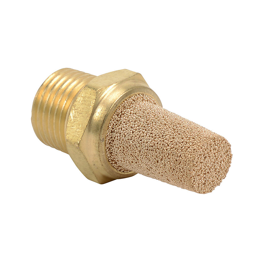 SBC-18N - NITRA pneumatic exhaust silencer, sintered bronze, cone, 1/8in male NPT. Package of 2.