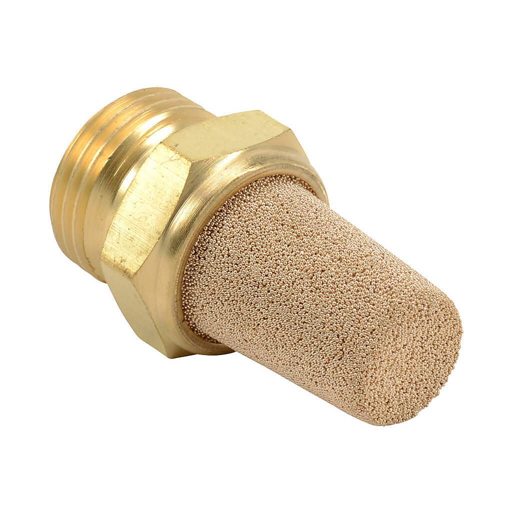 SBC-38R - NITRA pneumatic exhaust silencer, sintered bronze, cone, R3/8 male BSPT. Package of 2.