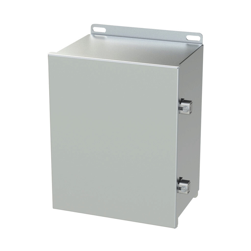 SCE-10086CHNFSS6 - Saginaw enclosure, NEMA 3R/4/4X/12/13, 10 x 8 x 6in (HxWxD), wall mount, 316L stainless steel, #4 brush finish, single-door, stainless steel clamps.