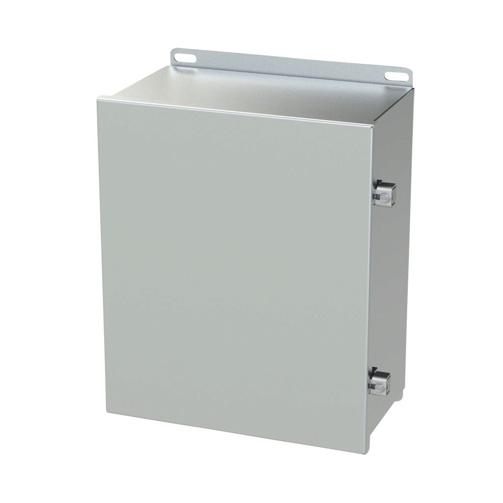 SCE-12106CHNFSS - Saginaw enclosure, NEMA 3R/4/4X/12/13, 12 x 10 x 6in (HxWxD), wall mount, 304 stainless steel, #4 brush finish, single-door, stainless steel clamps.