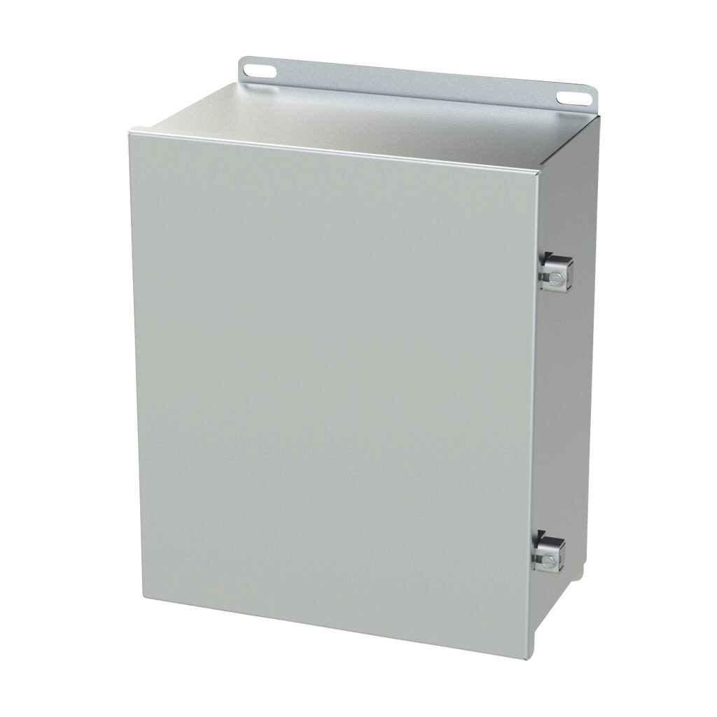 SCE-12106CHNFSS6 - Saginaw enclosure, NEMA 3R/4/4X/12/13, 12 x 10 x 6in (HxWxD), wall mount, 316L stainless steel, #4 brush finish, single-door, stainless steel clamps.