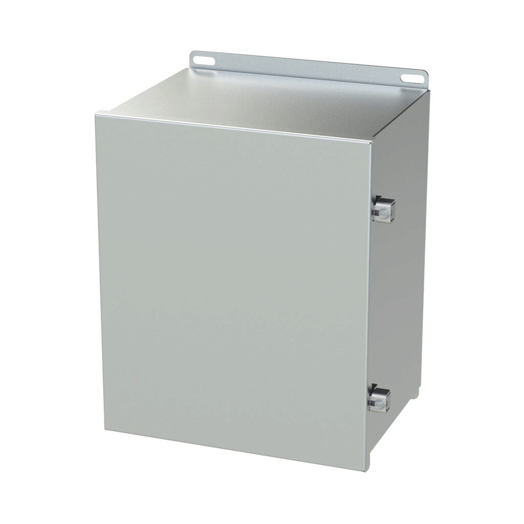 SCE-12108CHNFSS - Saginaw enclosure, NEMA 3R/4/4X/12/13, 12 x 10 x 8in (HxWxD), wall mount, 304 stainless steel, #4 brush finish, single-door, stainless steel clamps.