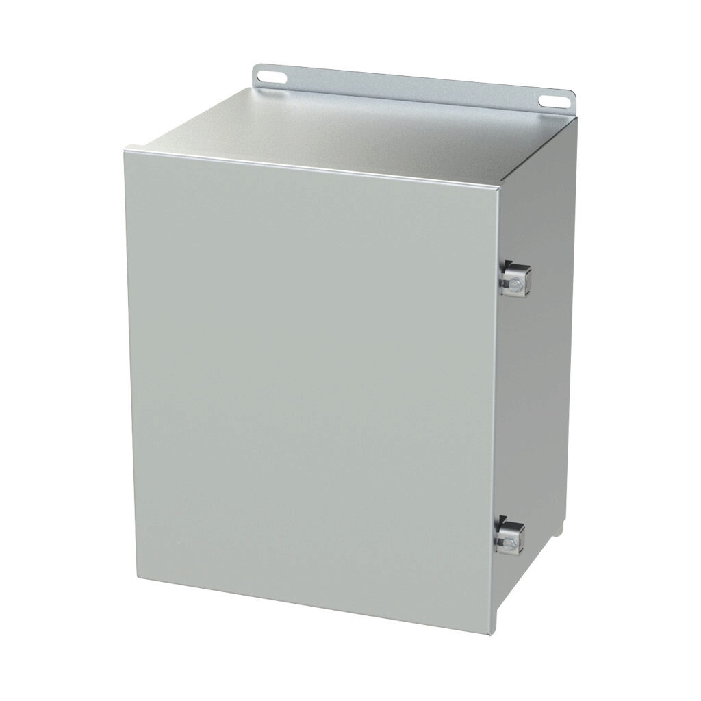 SCE-12108CHNFSS6 - Saginaw enclosure, NEMA 3R/4/4X/12/13, 12 x 10 x 8in (HxWxD), wall mount, 316L stainless steel, #4 brush finish, single-door, stainless steel clamps.