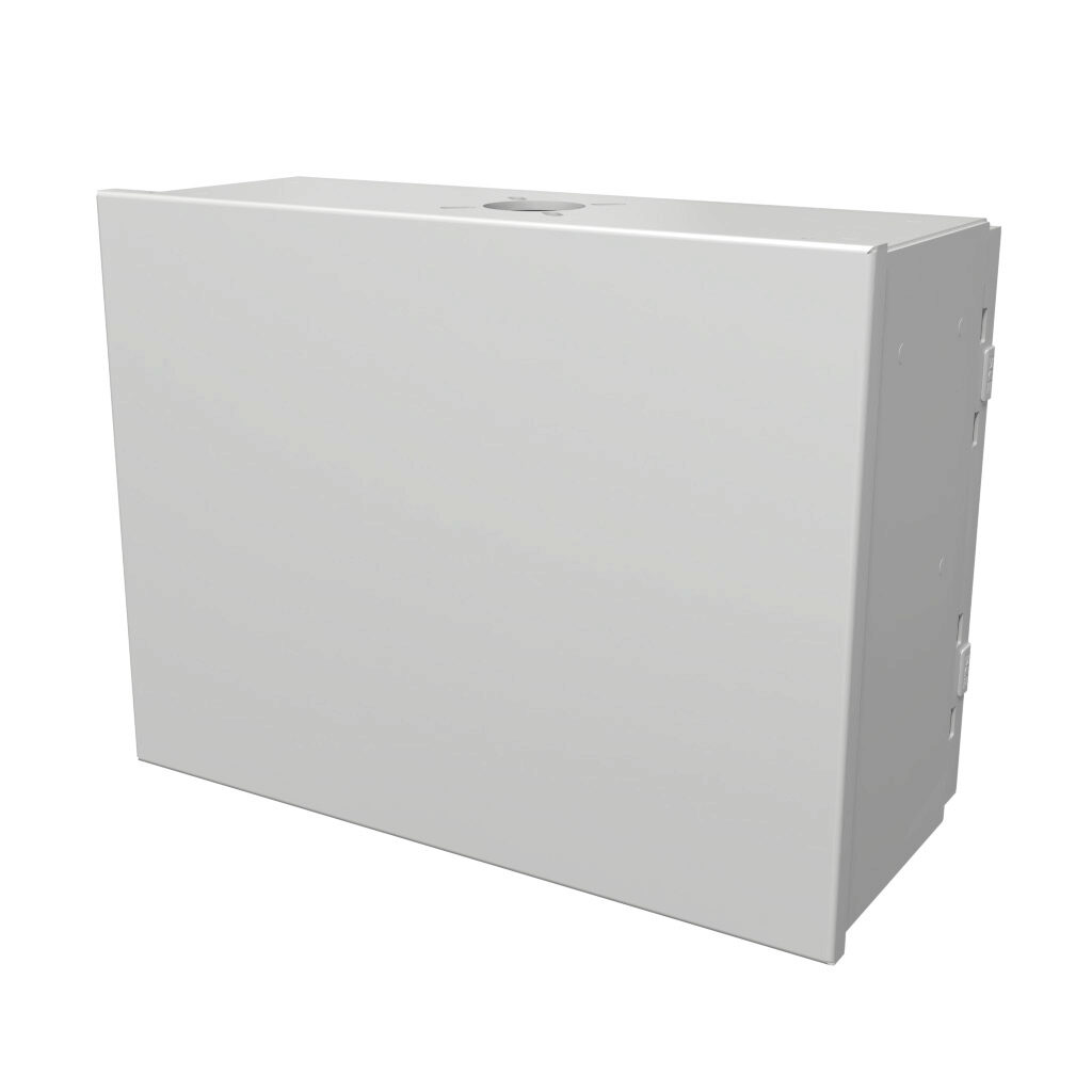 SCE-12HMI1606LP - Saginaw HMI Enclosure, NEMA 3R/4/12/13, 12 x 16 x 6in (HxWxD), suspension or pedestal mount, dual access, carbon steel, RAL 7035 light gray, powder coat finish, screw cover front, single door rear, 1/4-turn semi-flush latch.