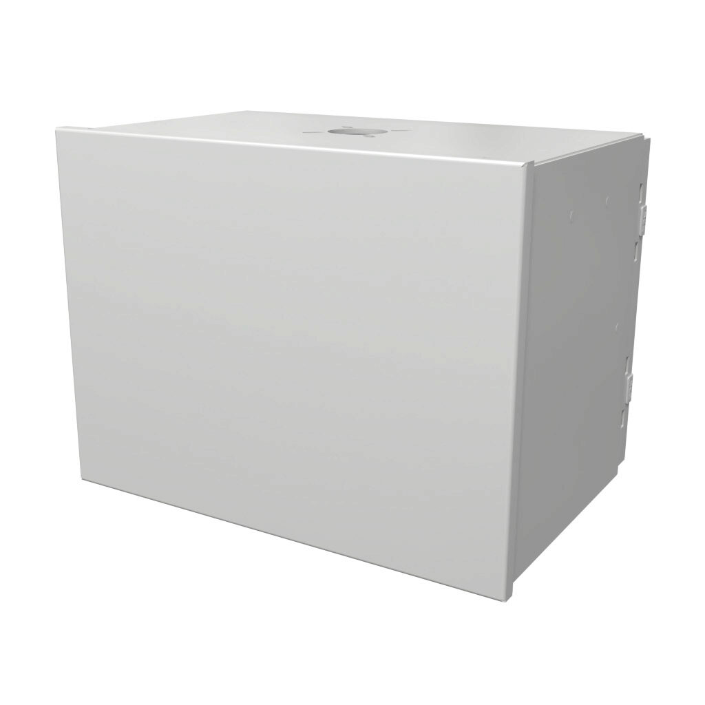 SCE-12HMI1610LP - Saginaw HMI Enclosure, NEMA 3R/4/12/13, 12 x 16 x 10in (HxWxD), suspension or pedestal mount, dual access, carbon steel, RAL 7035 light gray, powder coat finish, screw cover front, single door rear, 1/4-turn semi-flush latch.