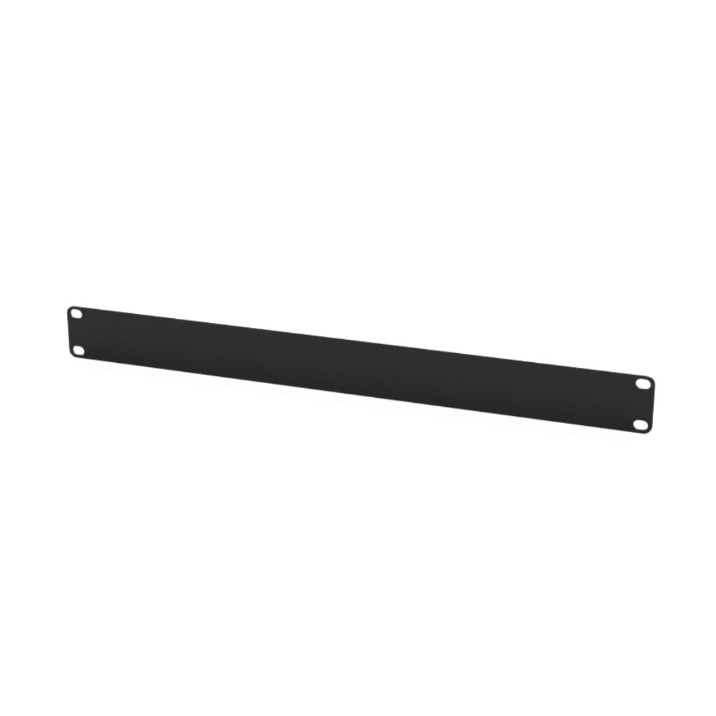 SCE-19-1U - Saginaw rack panel, 1U, 19in rack width, carbon steel, black, powder coat finish.
