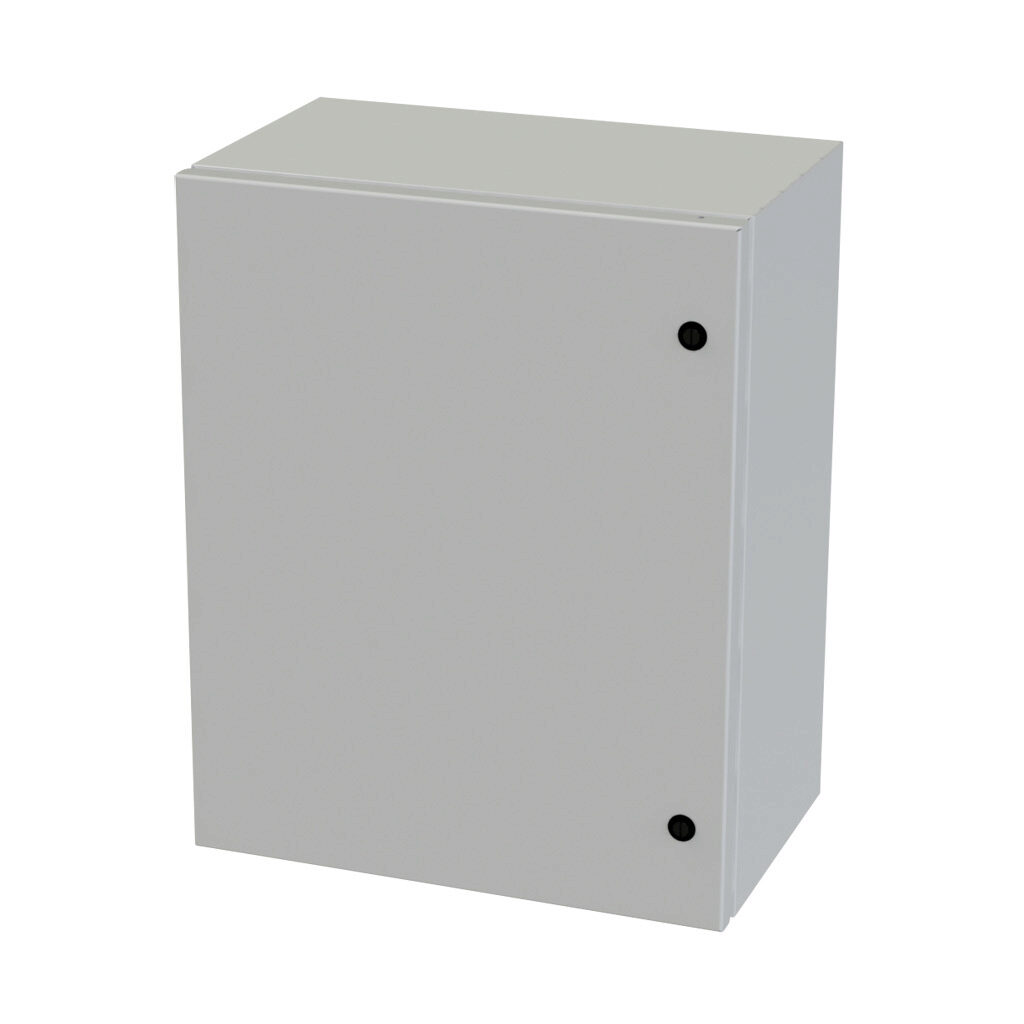 SCE-201610ELJLG - Saginaw Enviroline Junction series enclosure, NEMA 3R/4/12/13, 20 x 16 x 10in (HxWxD), wall mount, carbon steel, RAL 7035 light gray, powder coat finish, single-door, 1/4-turn semi-flush latch.