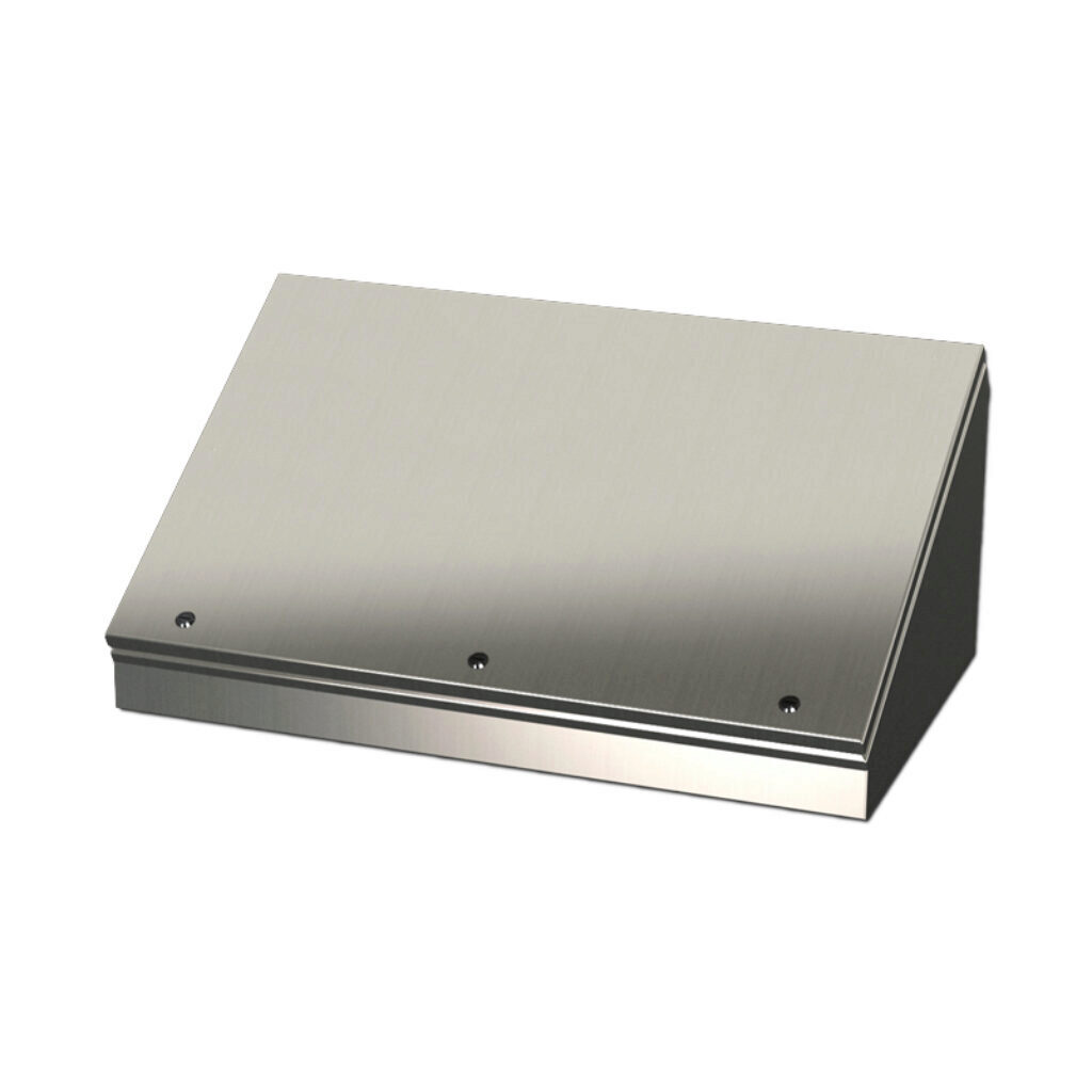 SCE-20C30ELJSS - Saginaw operator consolet, NEMA 3R/4/4X/12/13, 20 x 30 x 13in (HxWxD), desktop or pedestal mount, 304 stainless steel, #4 brush finish, single-door, 1/4-turn semi-flush latch.