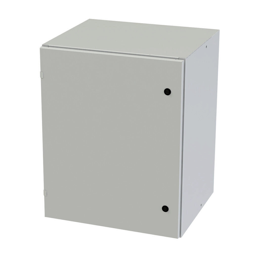 SCE-30EL2420LPLG - Saginaw Enviroline series enclosure, NEMA 3R/4/12/13, 30 x 24 x 20in (HxWxD), wall mount, carbon steel, RAL 7035 light gray, powder coat finish, single-door, 1/4-turn semi-flush latch.