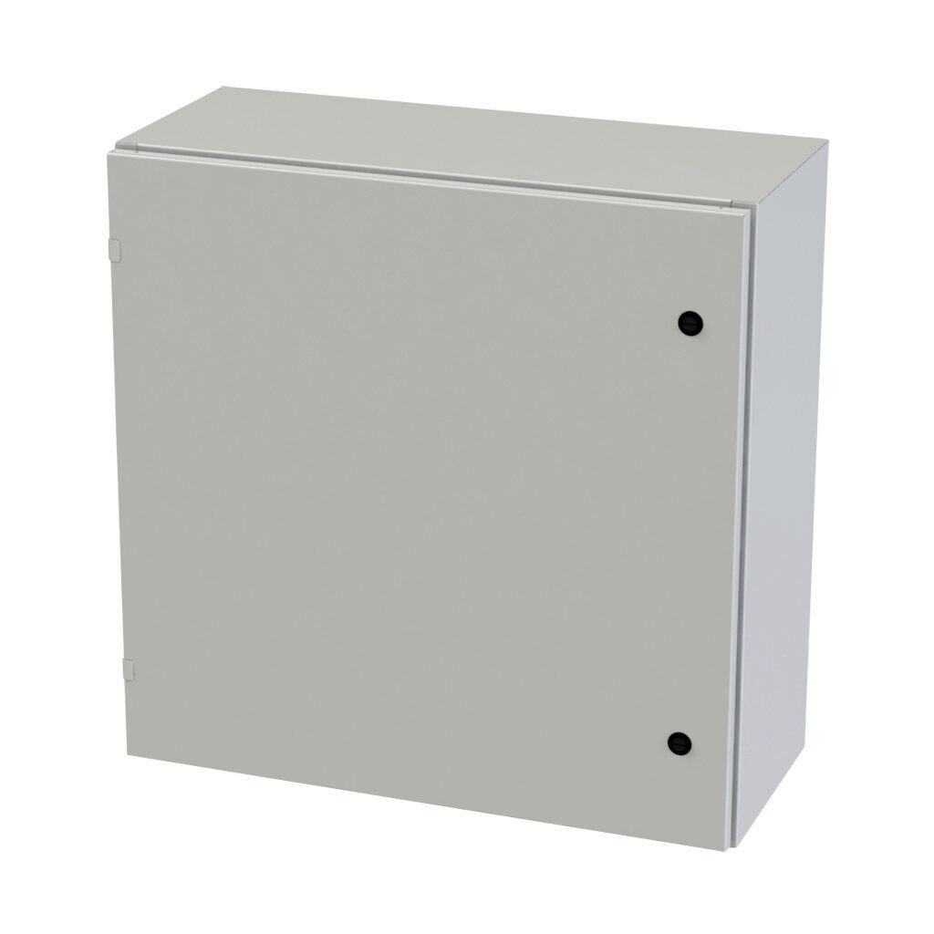 SCE-30EL3012LPLG - Saginaw Enviroline series enclosure, NEMA 3R/4/12/13, 30 x 30 x 12in (HxWxD), wall mount, carbon steel, RAL 7035 light gray, powder coat finish, single-door, 1/4-turn semi-flush latch.