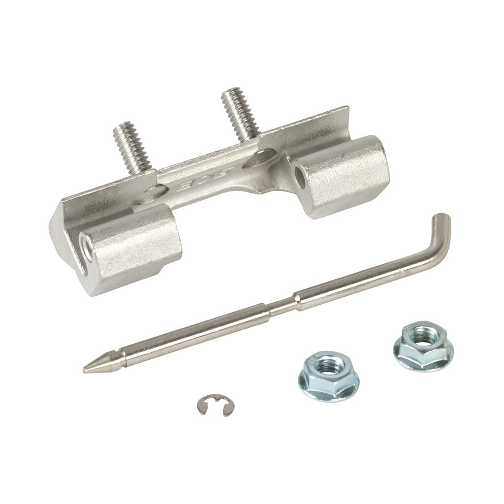 SCE-3916SS - Saginaw large concealed hinge, replacement, 304 stainless steel. Hinge, pin and clip included.