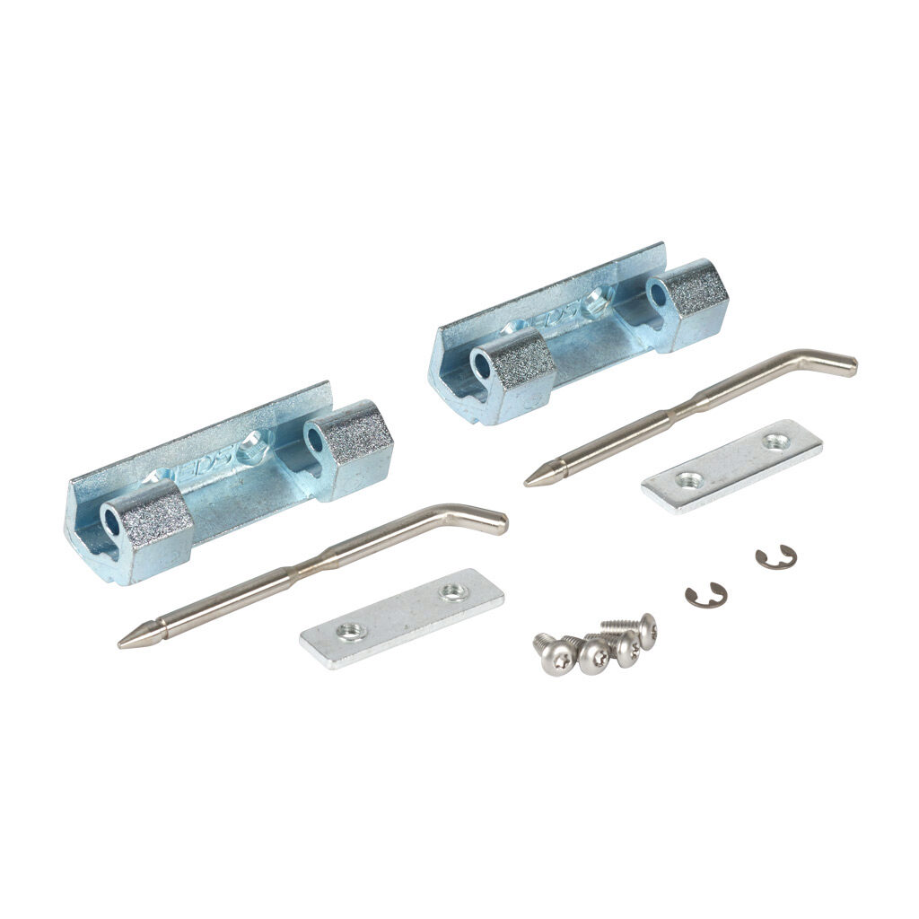 SCE-3918 - Saginaw small concealed hinge, replacement, carbon steel. Package of 2. Hinge, pin and clip included.