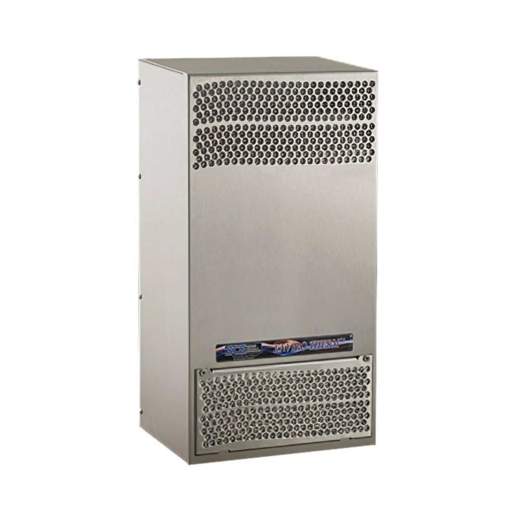 SCE-AC1000B230VSS6 - Saginaw Enviro-Therm air conditioner, 1000 BTU/H, R-134a or R-513a, 230 VAC operating voltage, 316 stainless steel housing, side mount. For use with NEMA/UL Type 3R, 4, 4X & 12 enclosures.