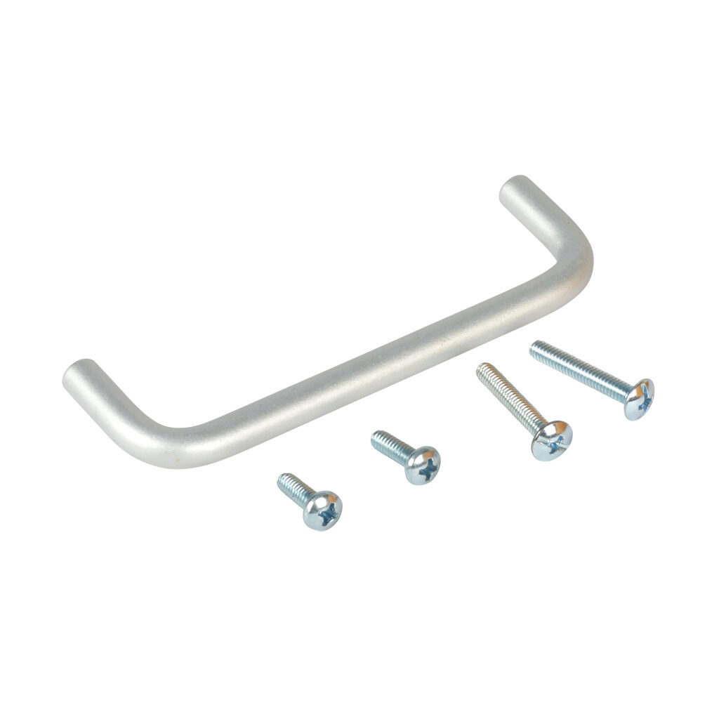 SCE-APH - Saginaw pull handle, 4in, aluminum. Mounting hardware included.